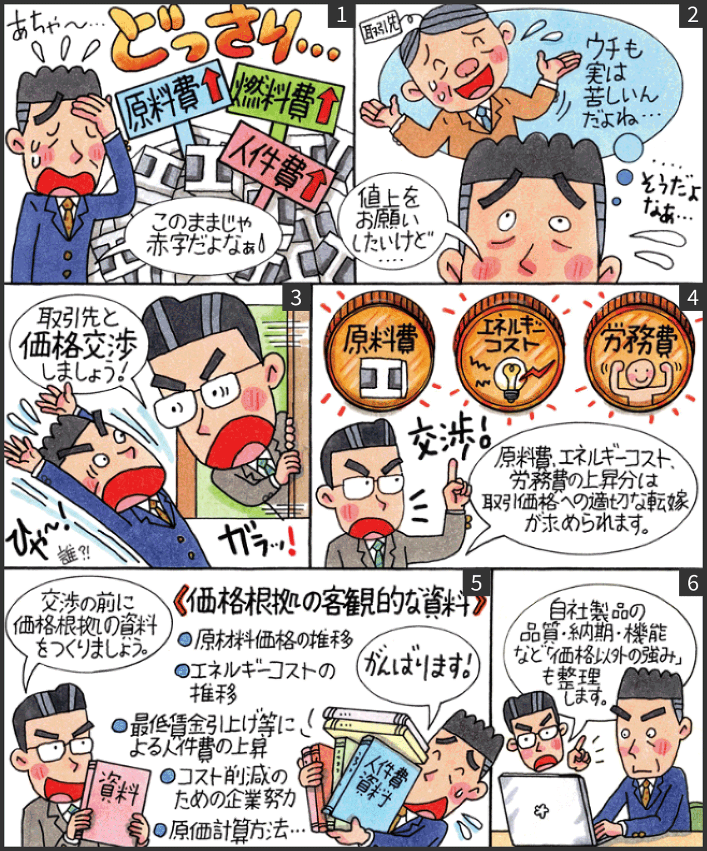 マンガでわかる価格交渉・価格転嫁をしたい